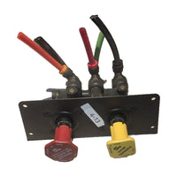 Bendix MV-3 dash valve 5013293 front view with dash plate, buttons and air line stubs