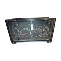 Freightliner gauge cluster front view with speedometer, tachometer and six gauges