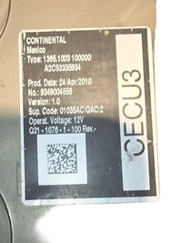 CECU3 A2C53335934 part number label