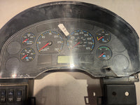 International 3576990C91 instrument cluster gauges close-up