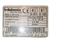 Webasto Air Top 2000S 000014021085 Cab Heater for Semi Truck
