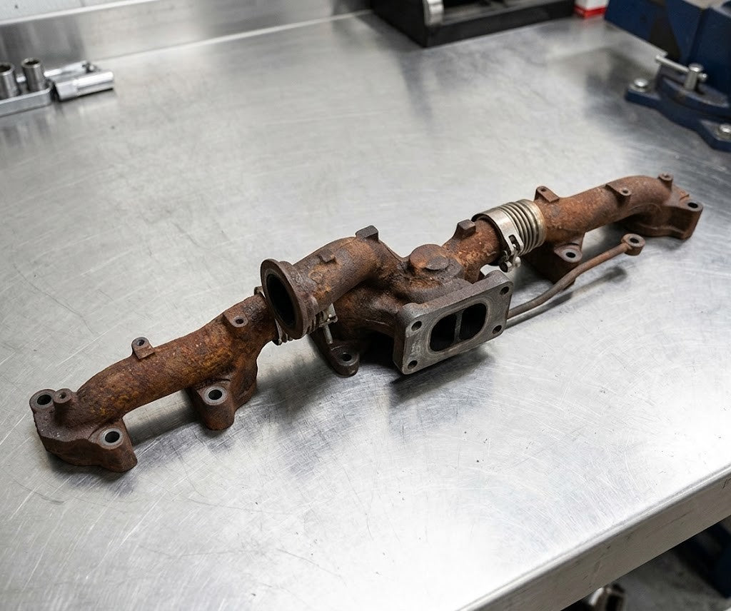 3-Piece Exhaust Manifold Assembly A4721401814 A4721401514 For Detroit DD15 DD16