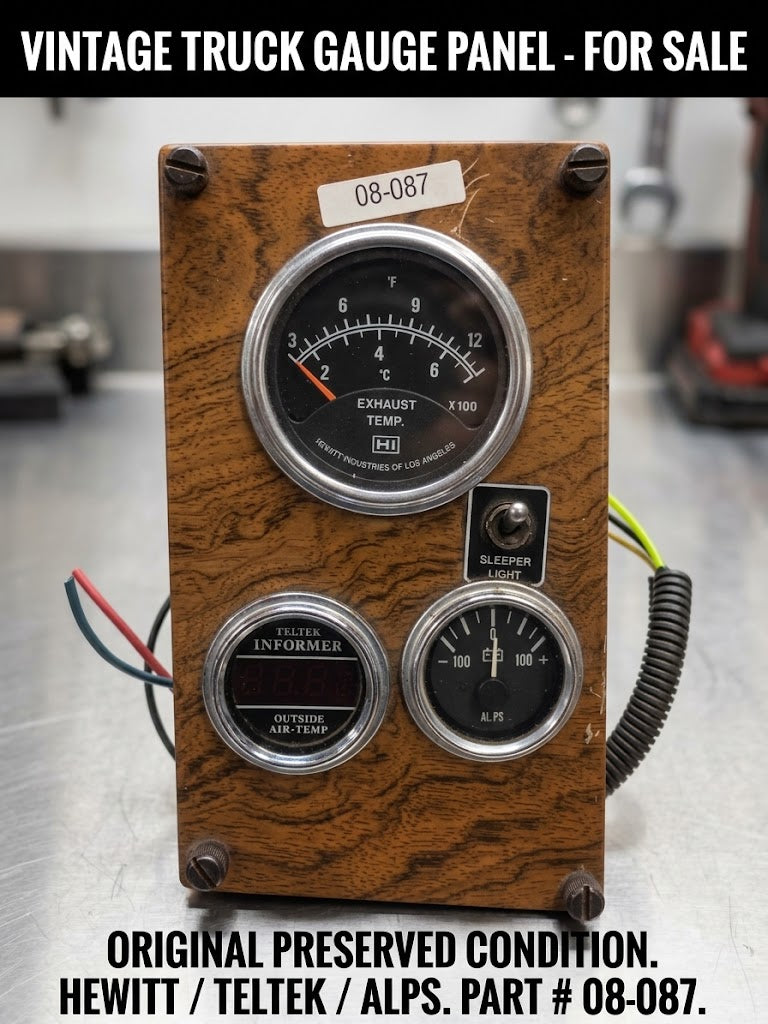 Peterbilt Hewitt Pyrometer Gauge Panel Assembly For Peterbilt 379